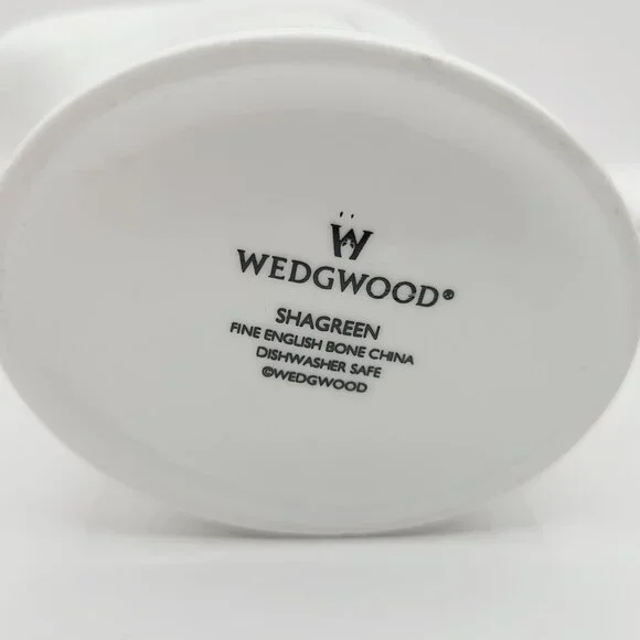 Wedgwood Shagreen Fine Bone China Creamer White Textured Design Platinum Used - Picture 5 of 8